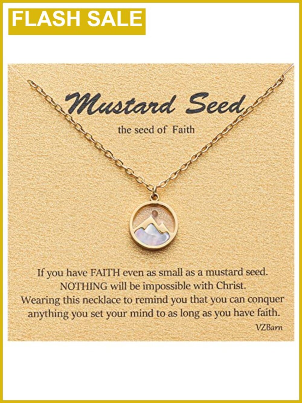 Gold Plated Stainless Steel Faith Necklace Dainty Mountain Charm Choker